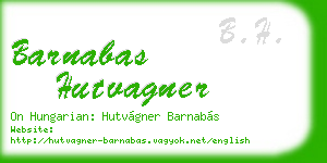 barnabas hutvagner business card