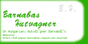 barnabas hutvagner business card